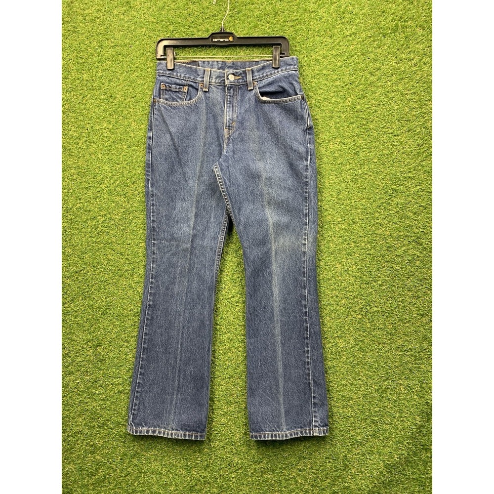 Levis 515 Jeans Womens 8 Short Bootcut Blue Denim Pockets Zip Fly Casual Work